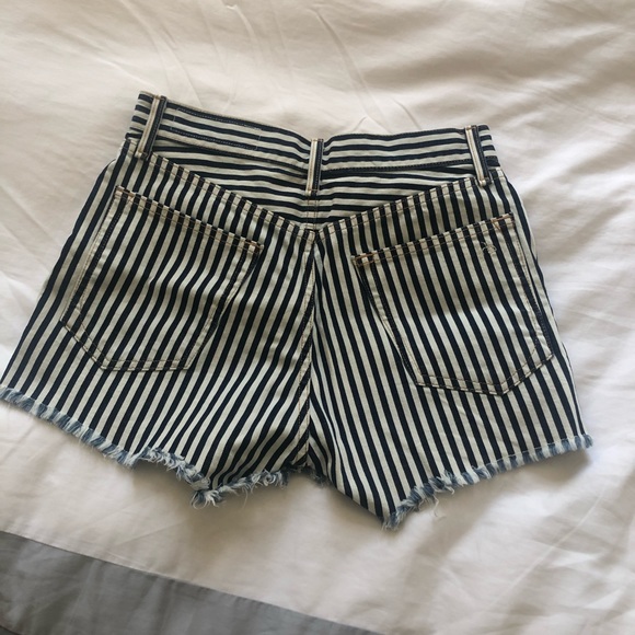 Rag and Bone Pinstripe Denim Shorts - Picture 2 of 3